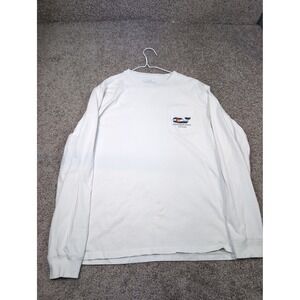 Vineyard Vines Mens Long Sleeve T Shirt White Colorado Flag Whale Pocket Size M